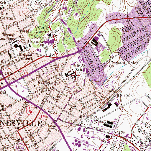 Topographic Map of Gainesville Learning Academy, GA