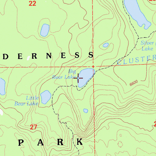 Topographic Map of Big Bear Lake, CA