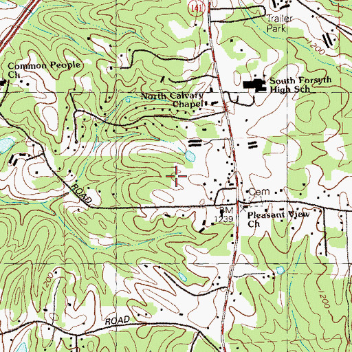 Topographic Map of Shiloh Point Elementary School, GA