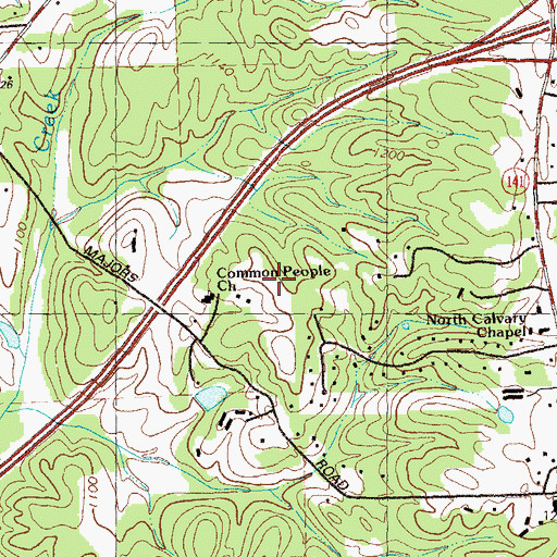 Topographic Map of Forsyth Academy, GA