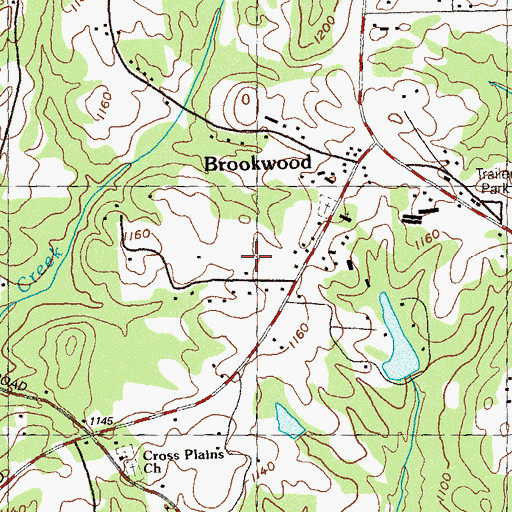 Topographic Map of Brookwood Elementary School, GA