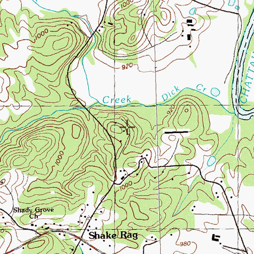 Topographic Map of Johns Creek Elementary School, GA