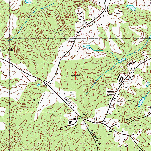 Topographic Map of Lambert High School, GA