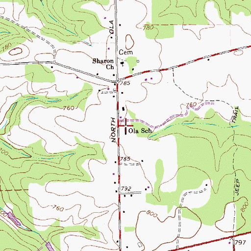 Topographic Map of Patrick Henry High School South Campus, GA