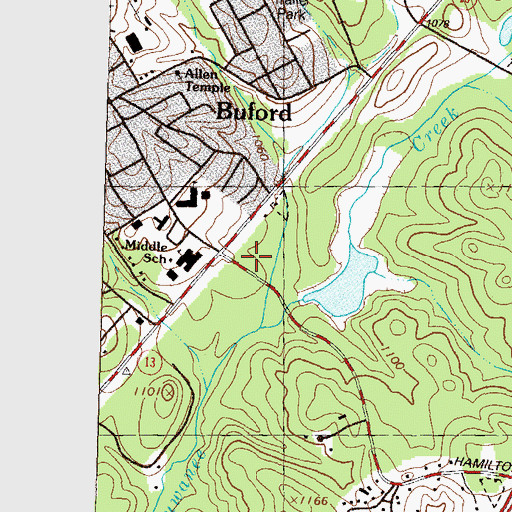 Topographic Map of Faith Academy, GA