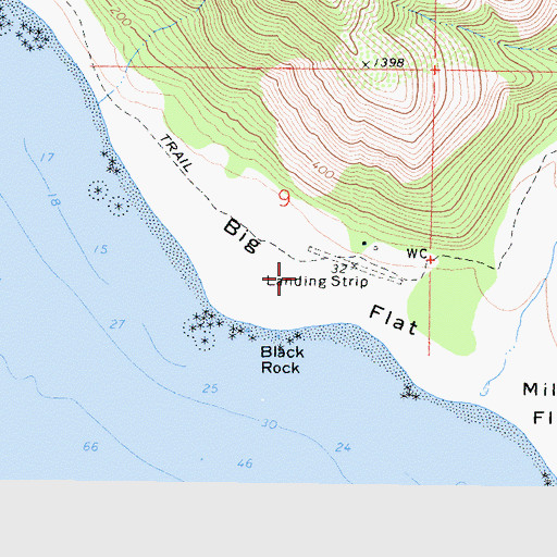 Topographic Map of Big Flat, CA