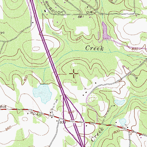 Topographic Map of Creekside Christian Academy, GA