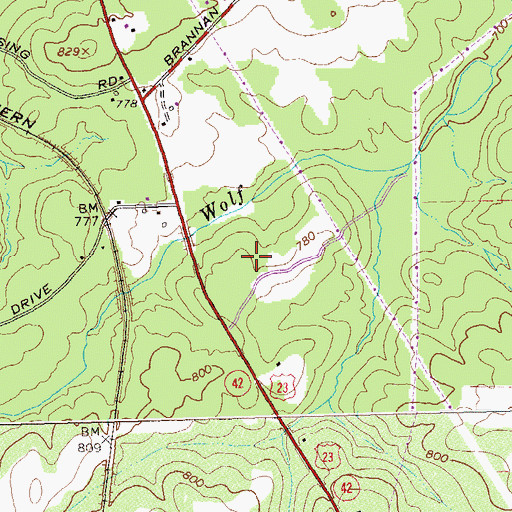 Topographic Map of Eagles Landing Christian Academy, GA