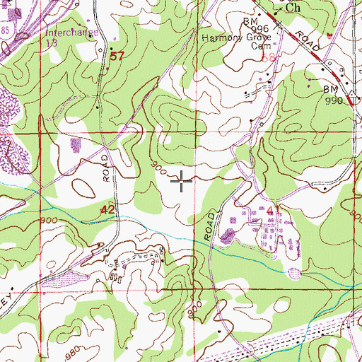 Topographic Map of Oakley Elementary School, GA