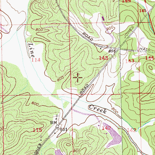 Topographic Map of Langston Hughes High School, GA