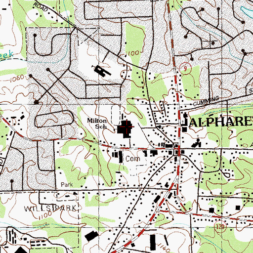 Topographic Map of Connected Academy, GA