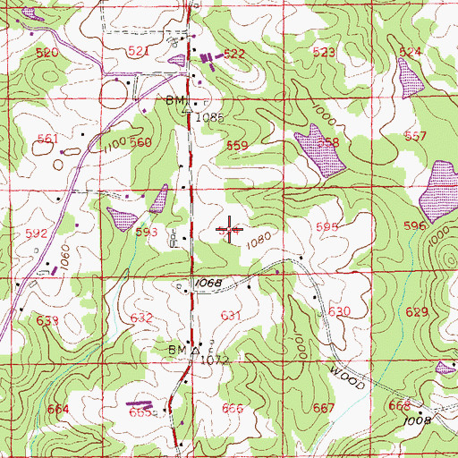Topographic Map of Birmington Road Elementary School, GA