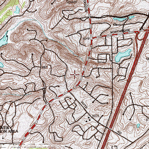 Topographic Map of Ison Road Elementary School, GA