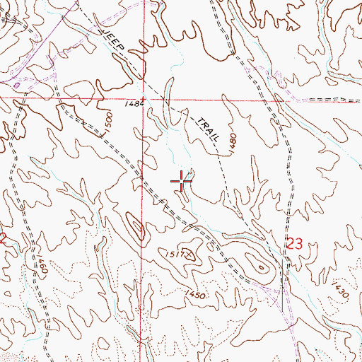 Topographic Map of West Fork White Peak Wash, AZ