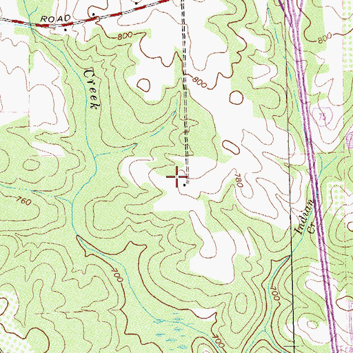 Topographic Map of Strong Rock Christian School, GA