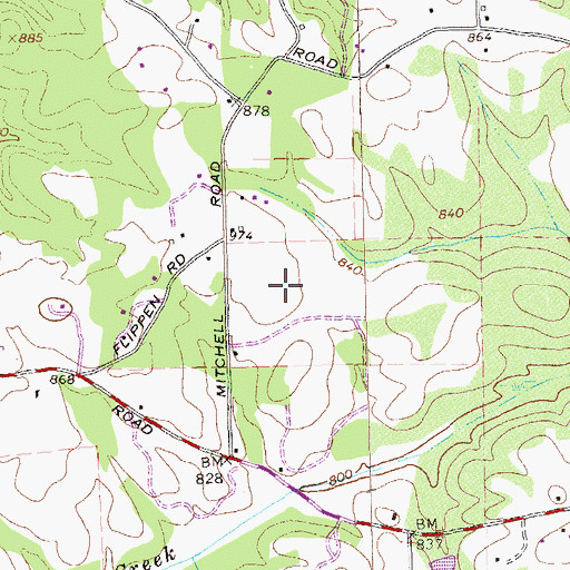Topographic Map of Dutchtown High School, GA