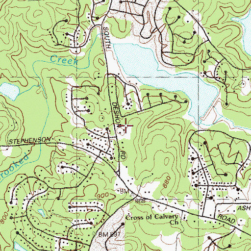 Topographic Map of Performing Arts and Lifeskills Academy of Georgia, GA