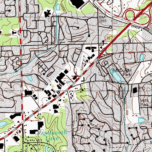 Topographic Map of Southeast Christian Academy, GA