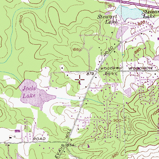 Topographic Map of Academy of Lithonia Charter School, GA