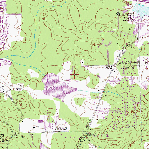 Topographic Map of Academy of Fulton County, GA
