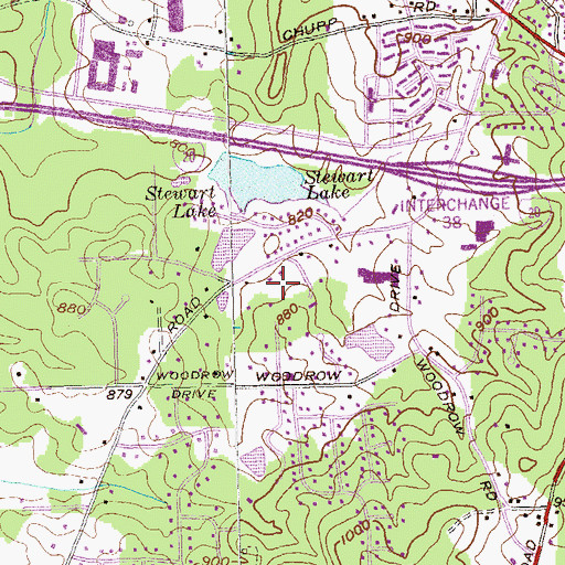 Topographic Map of Luther Rice Seminary University, GA