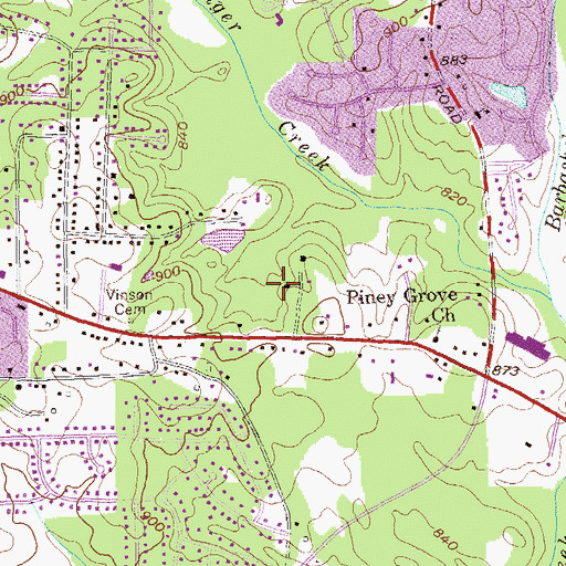 Topographic Map of Mary McLeod Bethune Middle School, GA