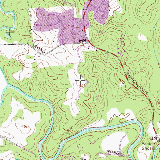 Topographic Map of Martin Luther King Jr High School, GA