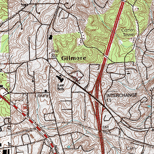 Topographic Map of Imagine International Academy of Smyrna, GA