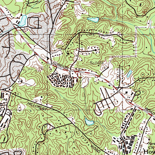Topographic Map of Imagine International Academy of Mableton, GA