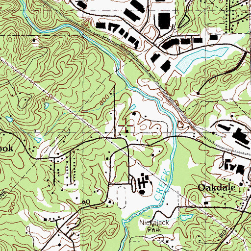 Topographic Map of Whitefield Academy, GA