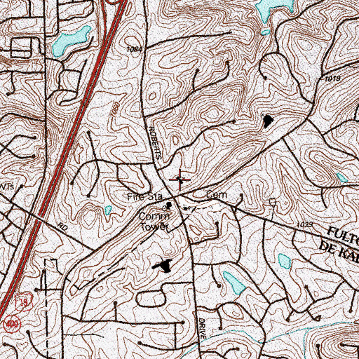 Topographic Map of Alfred and Adele Davis Academy Middle School, GA