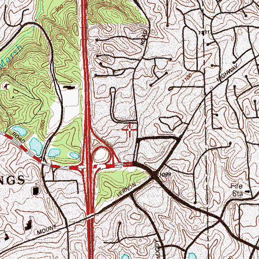 Topographic Map of Art Institute of Atlanta, GA