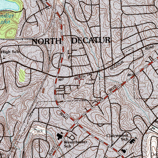 Topographic Map of Emory University Division of Medical Genetics, GA