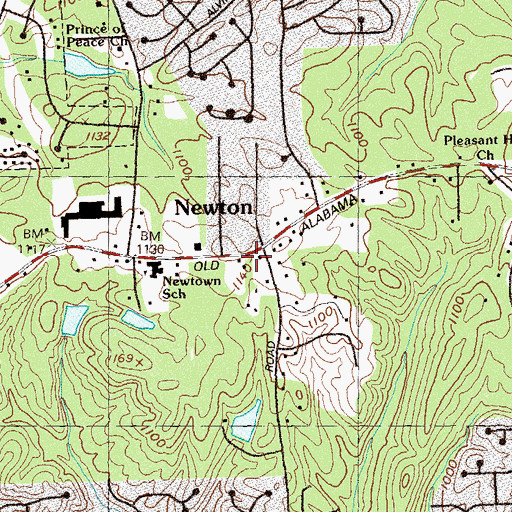 Topographic Map of Montessori School of Alpharetta, GA