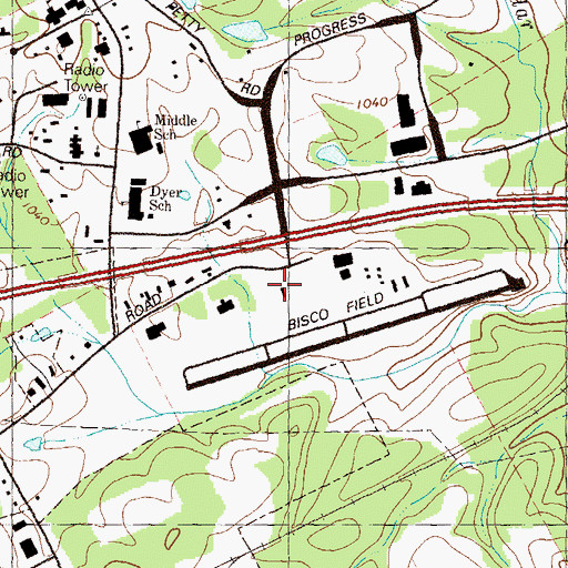 Topographic Map of Flight School of Gwinnett, GA