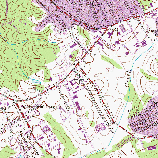 Topographic Map of Interactive College of Technology Gainesville Campus, GA