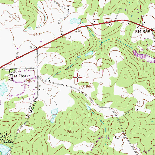 Topographic Map of Cleveland Elementary School, GA