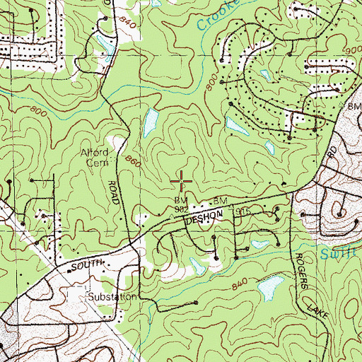 Topographic Map of Princeton Elementary School, GA