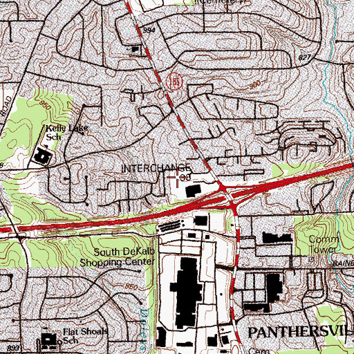 Topographic Map of Father Flanagan Girls and Boys Town, GA