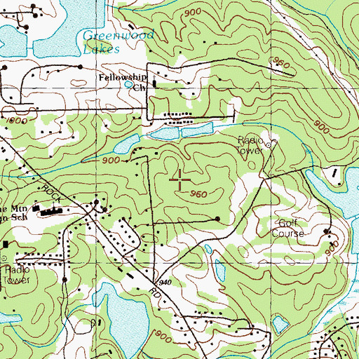 Topographic Map of Shadow Rock Special Education Center, GA