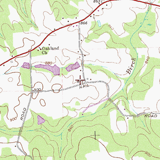 Topographic Map of Meadowlands Montessori School, GA