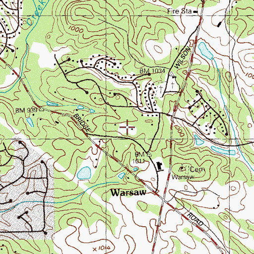 Topographic Map of Johns Creek High School, GA