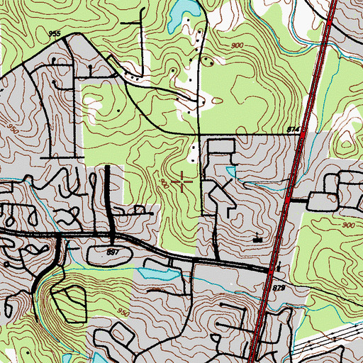 Topographic Map of Martin Luther King Jr Elementary School, GA