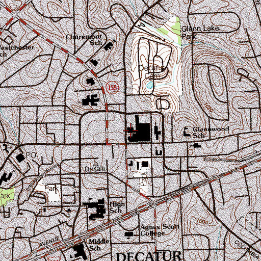 Topographic Map of Laurus Technical Institute, GA