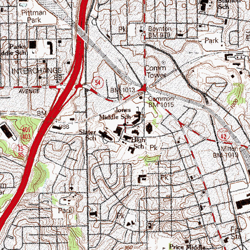 Topographic Map of Carver Health Sciences and Research School, GA