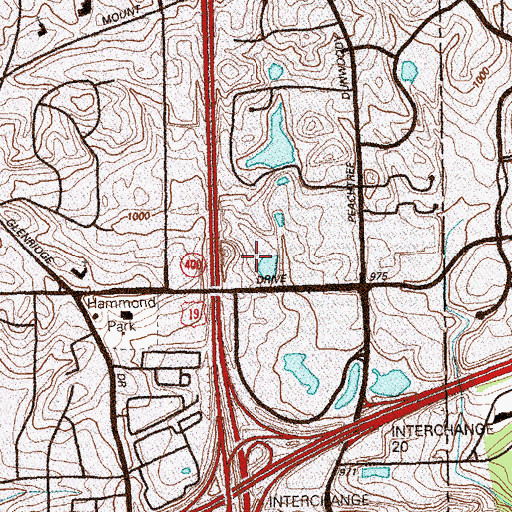 Topographic Map of Argosy University Atlanta Campus, GA