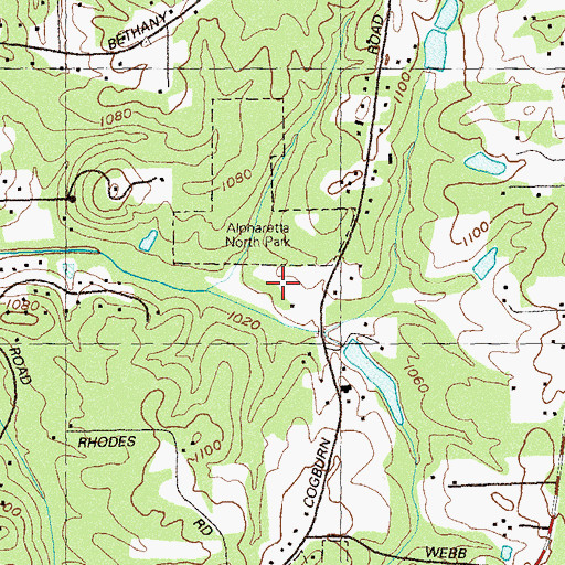 Topographic Map of Saint Francis High School, GA