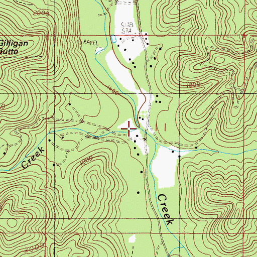 Topographic Map of Blue Creek, CA