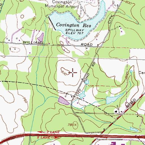 Topographic Map of DeKalb Technical College Newton Center, GA