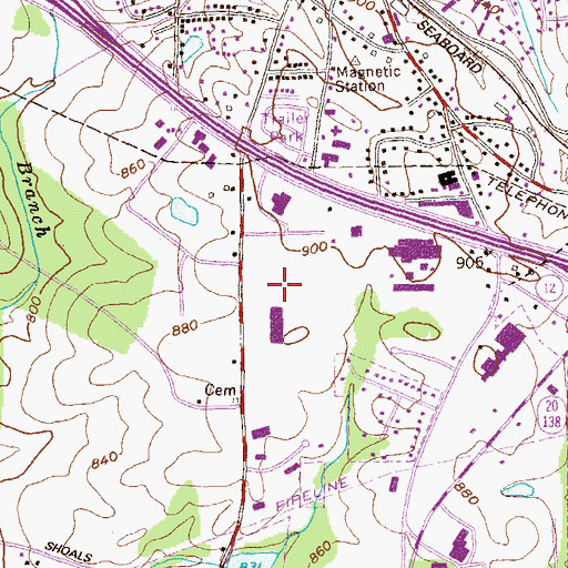 Topographic Map of DeKalb Technical College Rockdale Center, GA